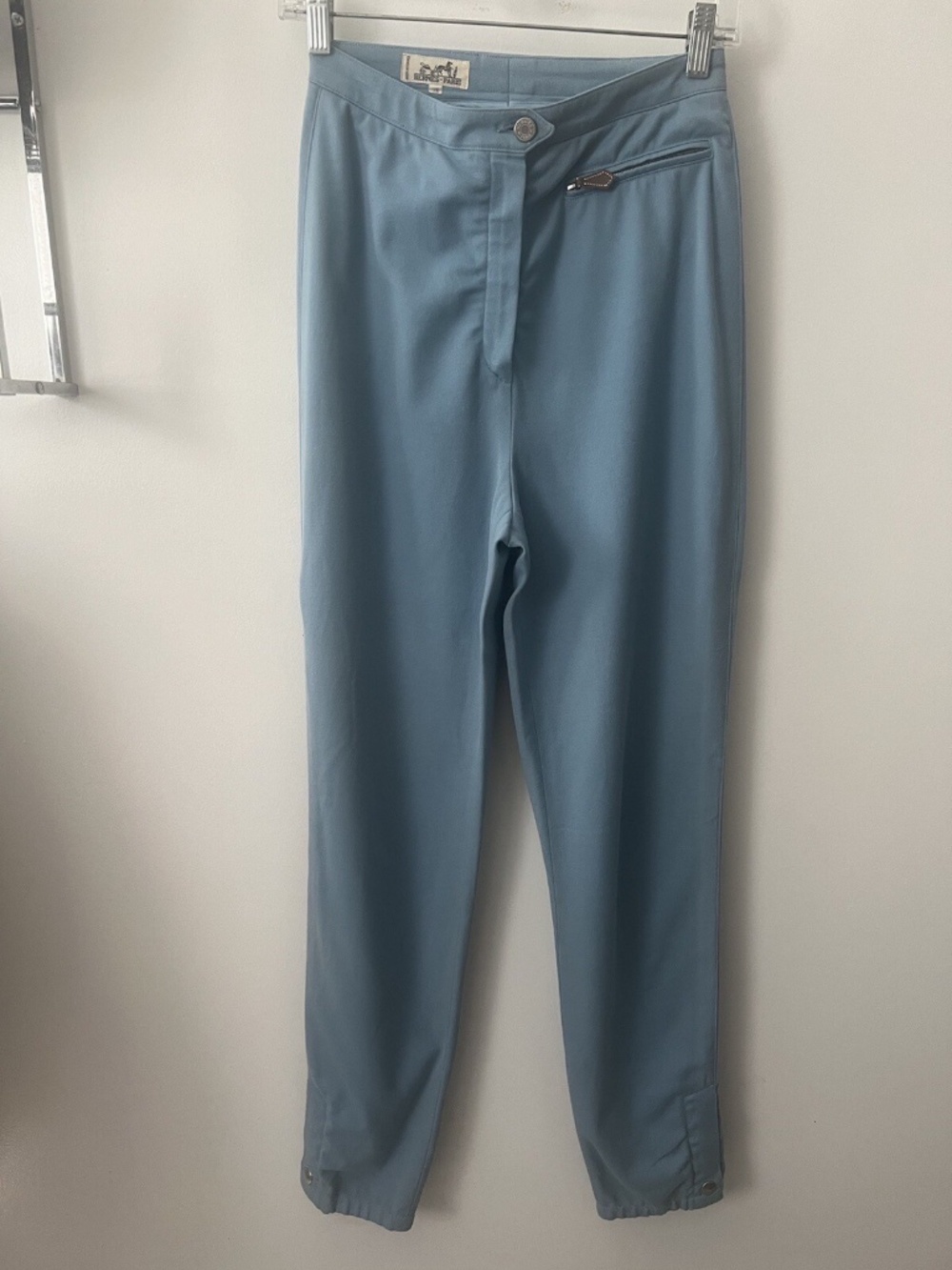 Hermes Vintage Blue Riding Pants Size 36 Made In France
